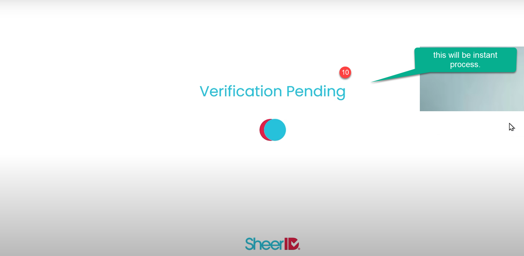 Screenshot of SheerID verification process